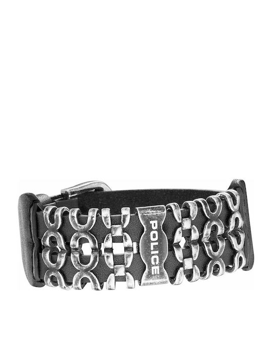 Police Herren Leder Armband 22cm