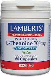 Lamberts L-Theanine 200mg 60 Κάψουλες Lamberts L-Theanine 200mg 60 Κάψουλες