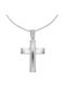 Eforo Men's White Gold Cross 9K