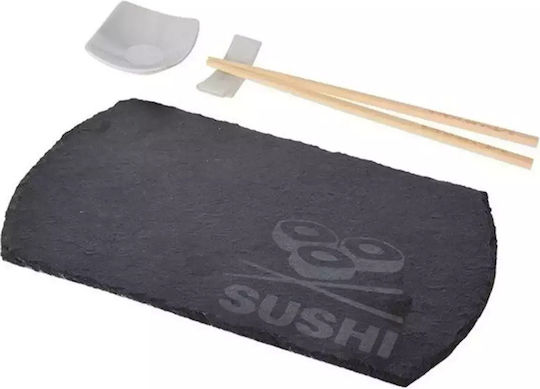 Excellent Houseware Platou de Servire pentru Sushi din Piatră 30x18buc 4buc
