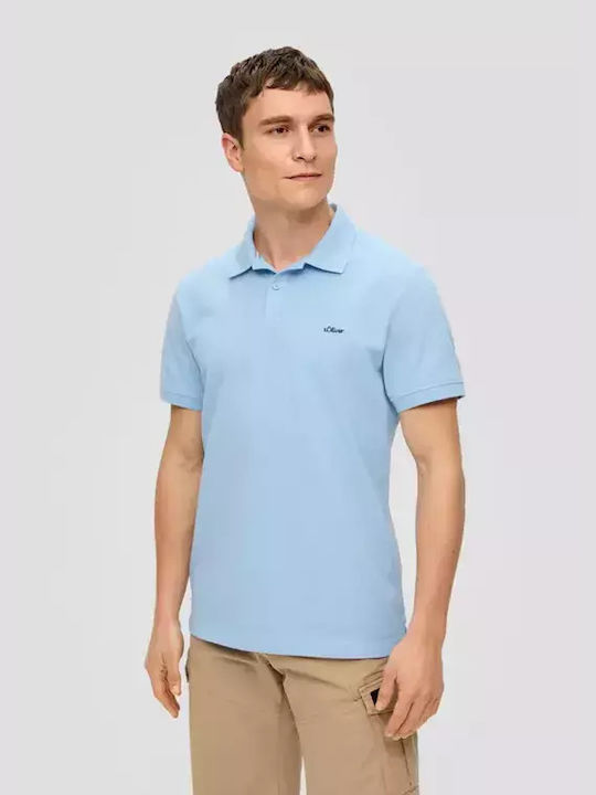 Polo Bluza pentru bărbați cu mâneci scurte Polo Albastru deschis