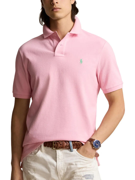 Ralph Lauren Men's Short Sleeve Blouse Polo Garden Pink