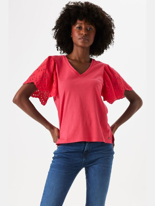 Women's Garcia Blouse Regular Fit-Pink O40009 8891 Lush Pink