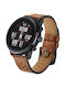 Spacecase Armband Leder Braun (Amazfit GTR 3 / GTR 3 Pro)