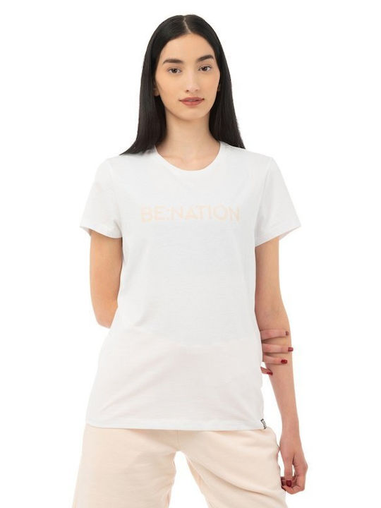 Be:Nation Damen T-shirt White
