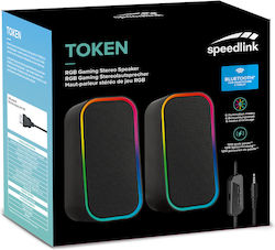 SpeedLink Token Computerlautsprecher 2.0 mit RGB-Beleuchtung und Bluetooth Leistung 6W in Schwarz Farbe