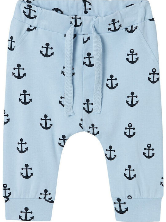 Trening pentru Copii Pantaloni de Trening Culoare Full Face Albastru Deschis