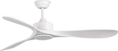 Faro Barcelona Luzon Ceiling Fan 132cm with Remote Control White