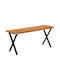 Table Dining Room from Solid Wood & Metal 105x33x45cm