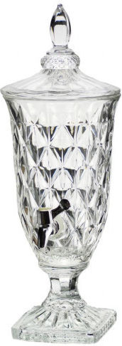 JK Home Decoration Διανεμητής Ποτού Γυάλινος με Βρυσάκι 2lt