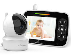 Powertech Drahtlose Babyüberwachung mit Kamera & Bildschirm 3.5" , Zwei-Wege-Kommunikation & Schlaflieder