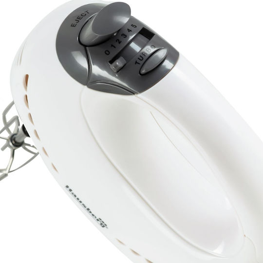 Hausberg Μίξερ με Πλαστικό Κάδο 2lt Λευκό 300W