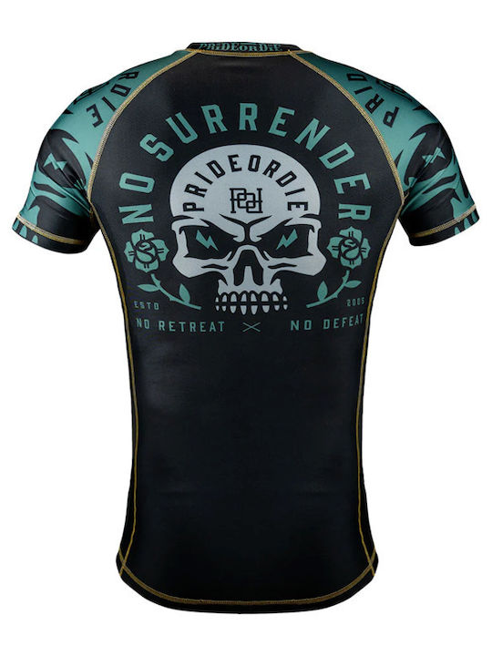 PrideOrDie Bărbați Cu mânecă scurtă Tricou pentru Jiu-Jitsu Neagră