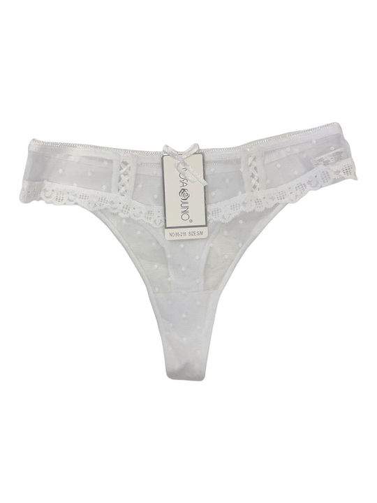 Damen String 85-218 Weiß