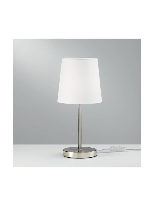 Fan Europe Sally Isallylnik Metal Table Lamp for E14 Fitting with Silver Shade and Base