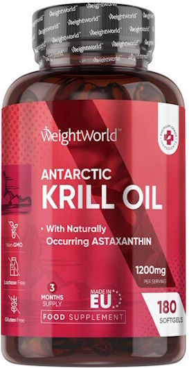 WeightWorld Antarctic Krill Oil 600mg 180 μαλακές κάψουλες