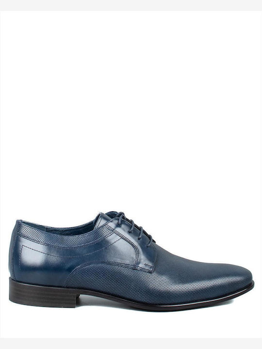 Damiani Men's Leather Dress Shoes Blue