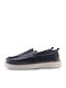 Δερμάτινα Ανδρικά Slip-On Μαύρα