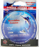 Νάιλον Fishing Line Black 100m / 0.35mm / 12kg