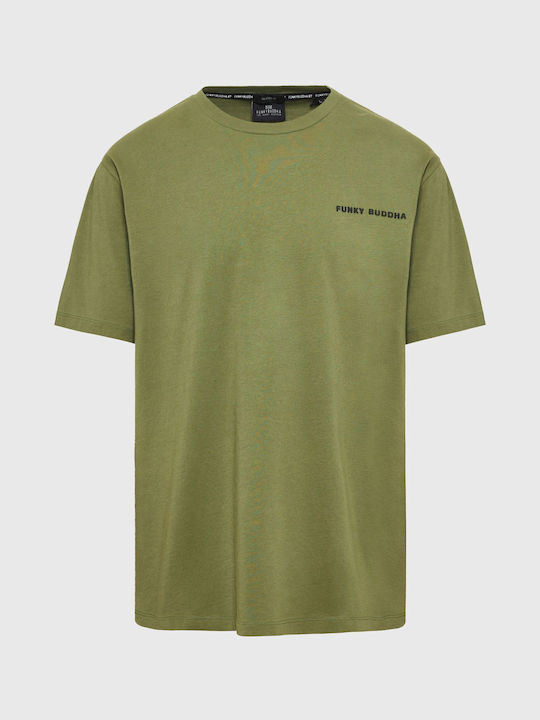 Funky Buddha Men's Short Sleeve T-shirt Khaki