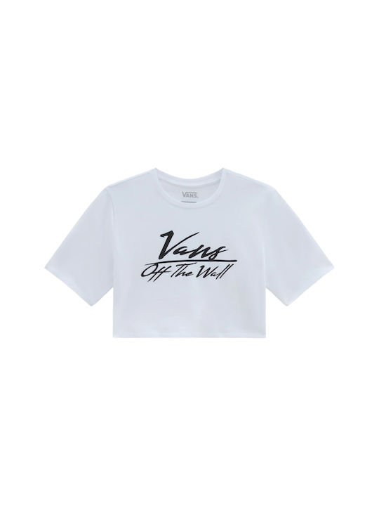 Vans Γυναικείο Crop T-shirt Λευκή