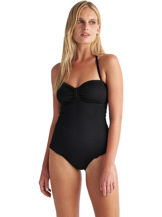 Strapless Ολόσωμο Μαγιό Μαύρο