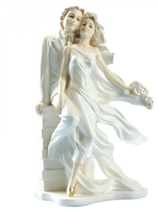 Wedding Top Groom & Bride Seated Romantic 17.5cm