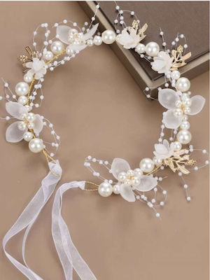 Bridal Hair Tiara Pearls Flowers