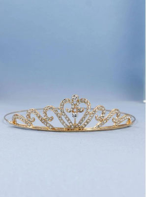 Bridal hair tiara Strass 924 Gold color