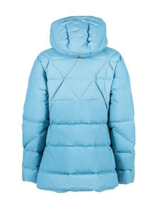 Holden Women's Short Lifestyle Jacket for Winter with Hood Aqua