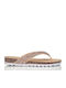 Flache Sandalen für Damen Anatomisch in Gold Farbe