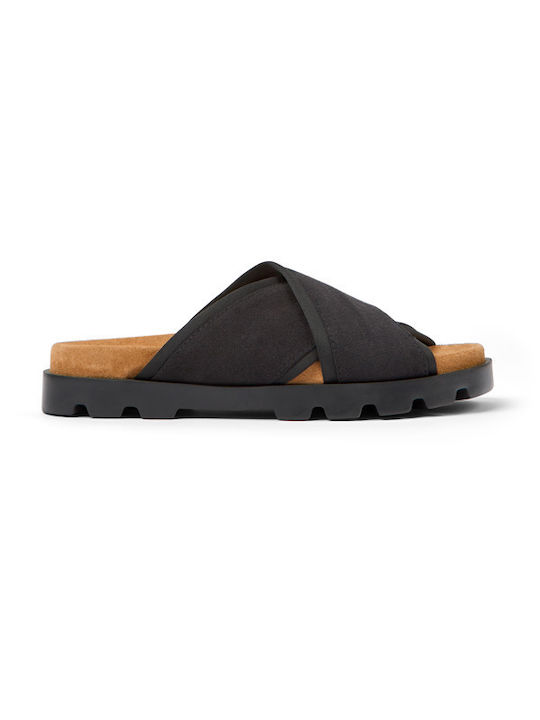 Camper Brutus Women's Flat Sandals in Black Color