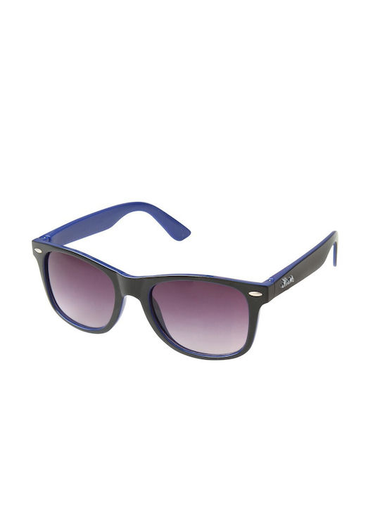 V-store Sonnenbrillen mit Schwarz Rahmen und Lila Verlaufsfarbe Linse 03 7035