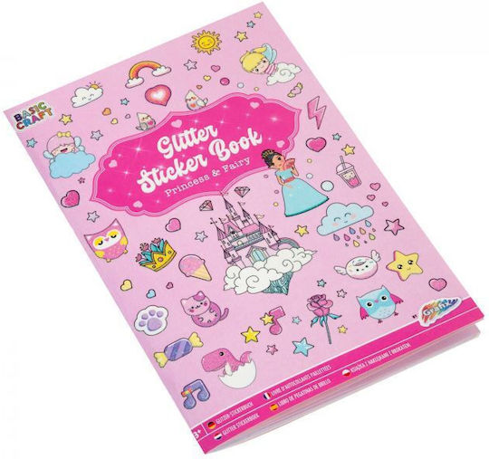 Grafix Stickerbuch Glitter A5 8 Blatt Rosa