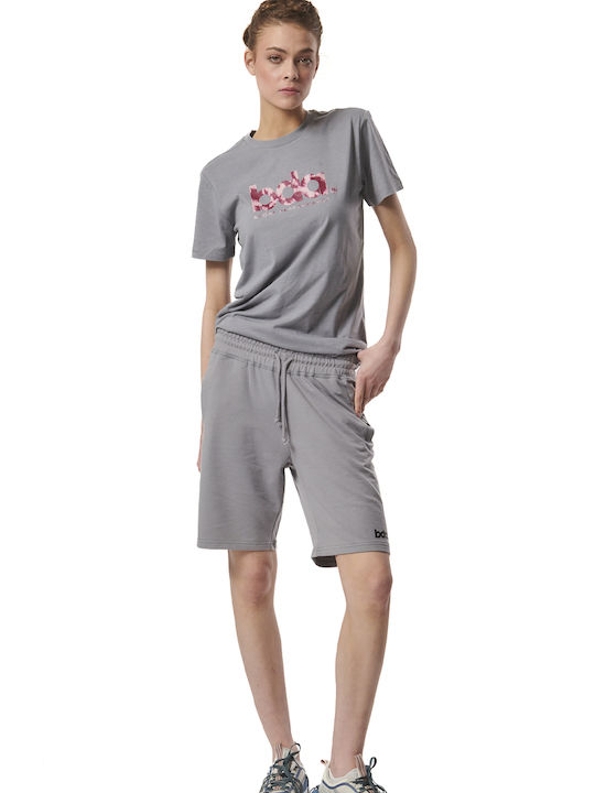 Body Action Women's Sporty Bermuda Shorts Gray