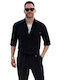Aviano Μακρυμάνικo Overshirt Black 300-24-AVIANO