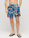 Ovin Hawaiian Men's Swimwear Shorts Blue with Patterns