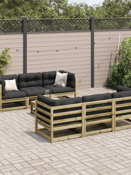 Set Cameră De Zi Exterior 7 Piese Lemn De Pin I...