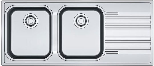 Franke Srx 621 3011750301 Drop-In Chiuvetă Dreapta Inox L116xW50cm Argintiu