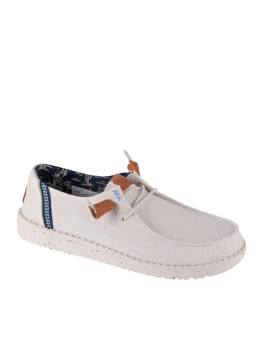 Washed Men's Moccasins White