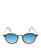 Contacta Unisex Sunglasses with Brown Tartaruga Frame and Blue Gradient Polarized Lens