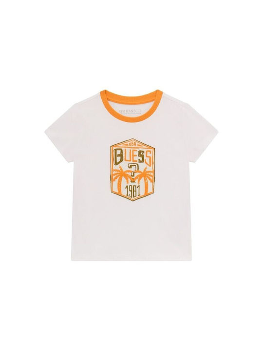 Guess Kids Blouse Short Sleeve Ecru