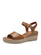 Damenplattformen Tabac Braun