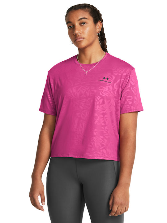 Under Armour Women's Athletic Crop T-shirt Fuchsia