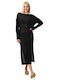 Potre Women's Maxi Caftan Beachwear Black