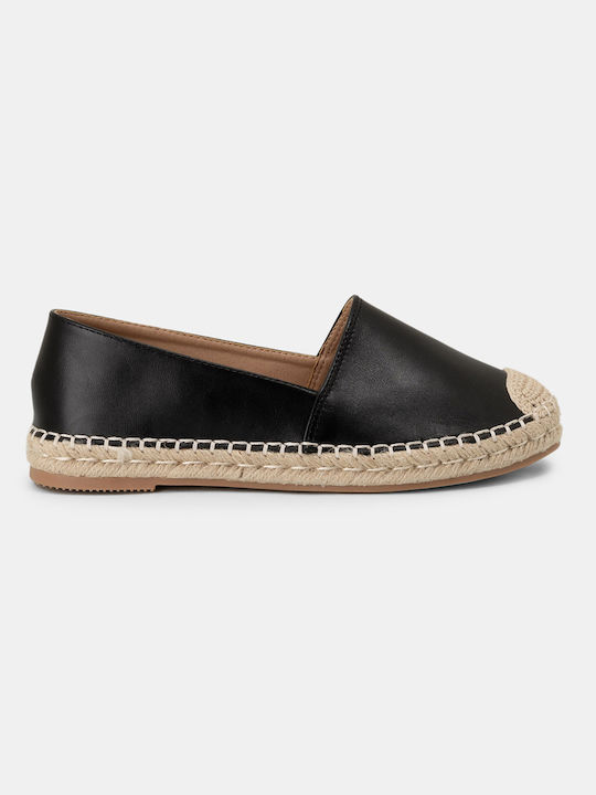 Bozikis Women's Synthetic Leather Espadrilles Black