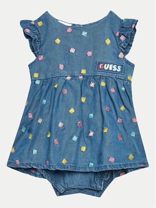 Guess Παιδικό Φόρεμα Σκούρο Μπλε