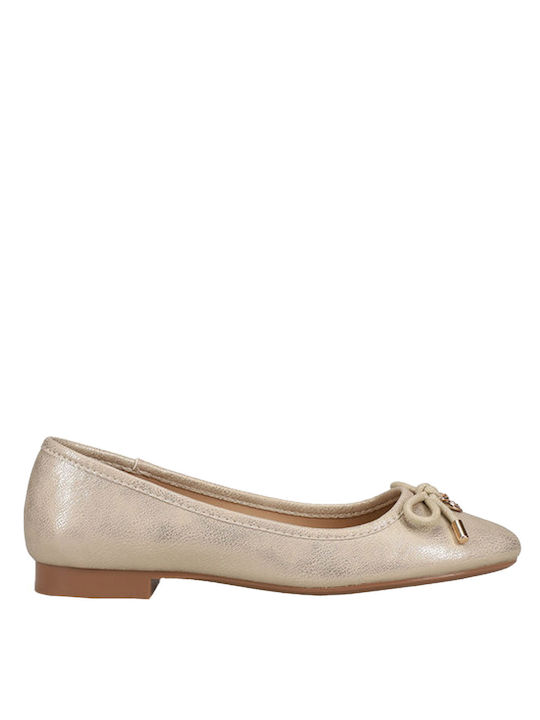 Damen Ballerinas Gold