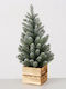 Christmas Decorative Snowy Wood Tree 65cm Green