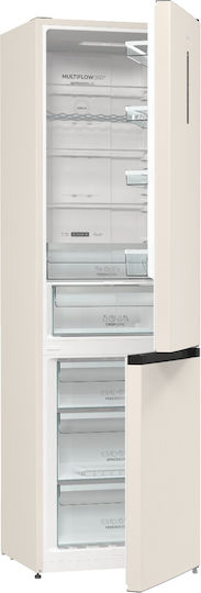 Gorenje Ψυγειοκαταψύκτης 331lt Total NoFrost Υ200xΠ60xΒ59.2εκ. Μπεζ NRK6202AC4